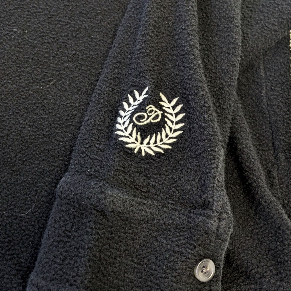 Pink Victoria's Secret Fleece Button Down Shirt Jacket Black XS Shacket Logo - Picture 4 of 5